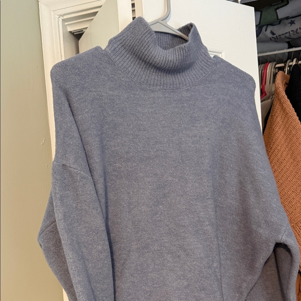 Women's Gray Turtleneck Sweater